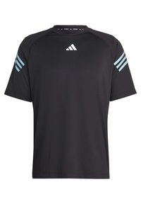 adidas Performance TRAIN ICONS STRIPES  - T-shirt con stampa - black