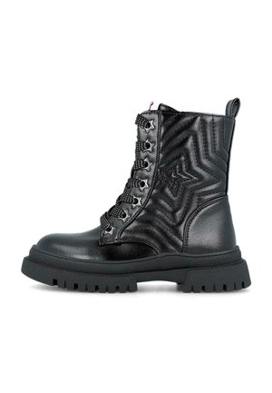 Botines con cordones - negrosy
