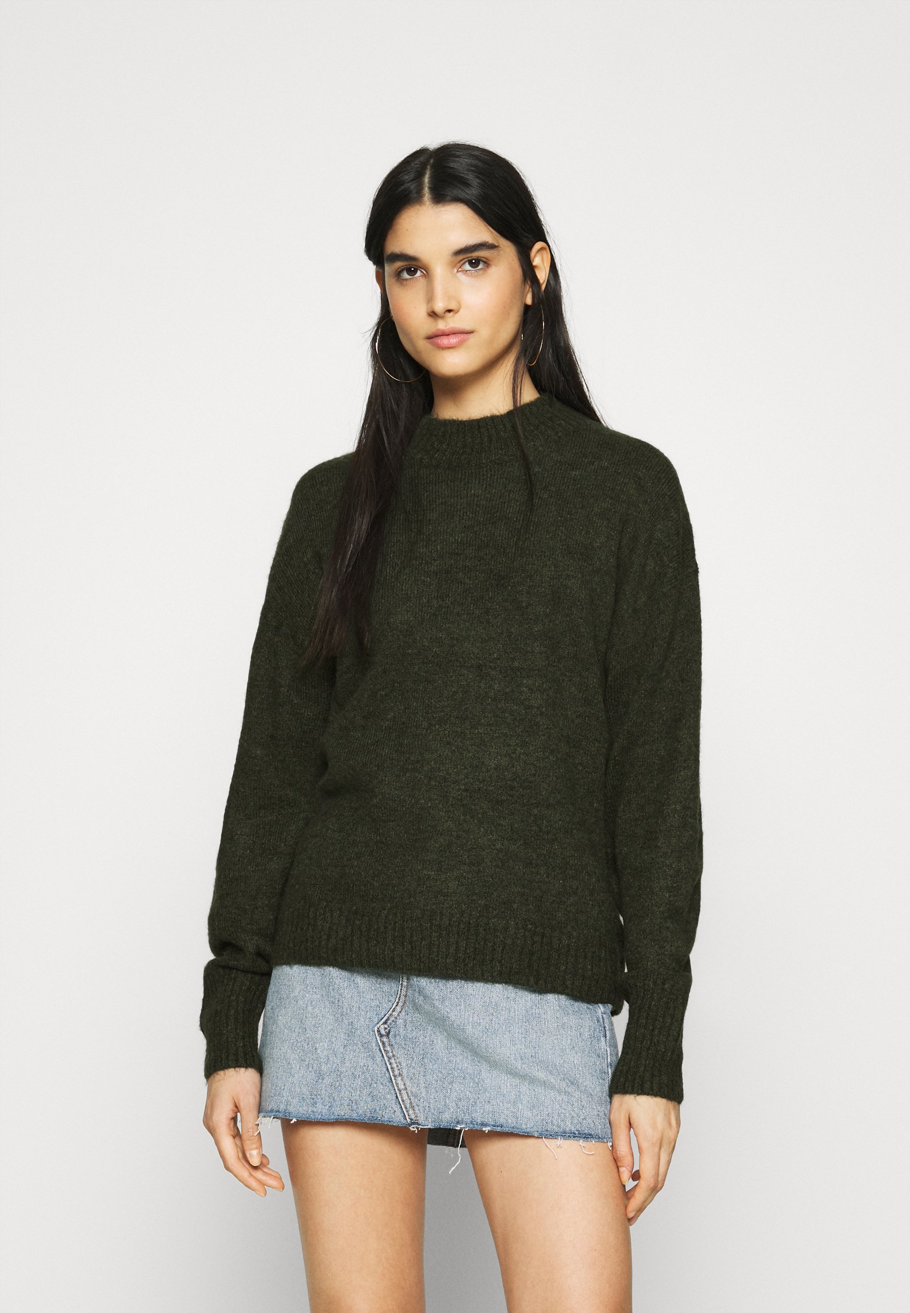 ICHI AMARA Trui darkest spruceDonkergroen Zalando.nl ICHI Lange truien online kopen | ZALANDO