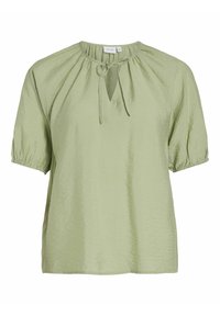VILA TIE NECK - Blúzka - swamp