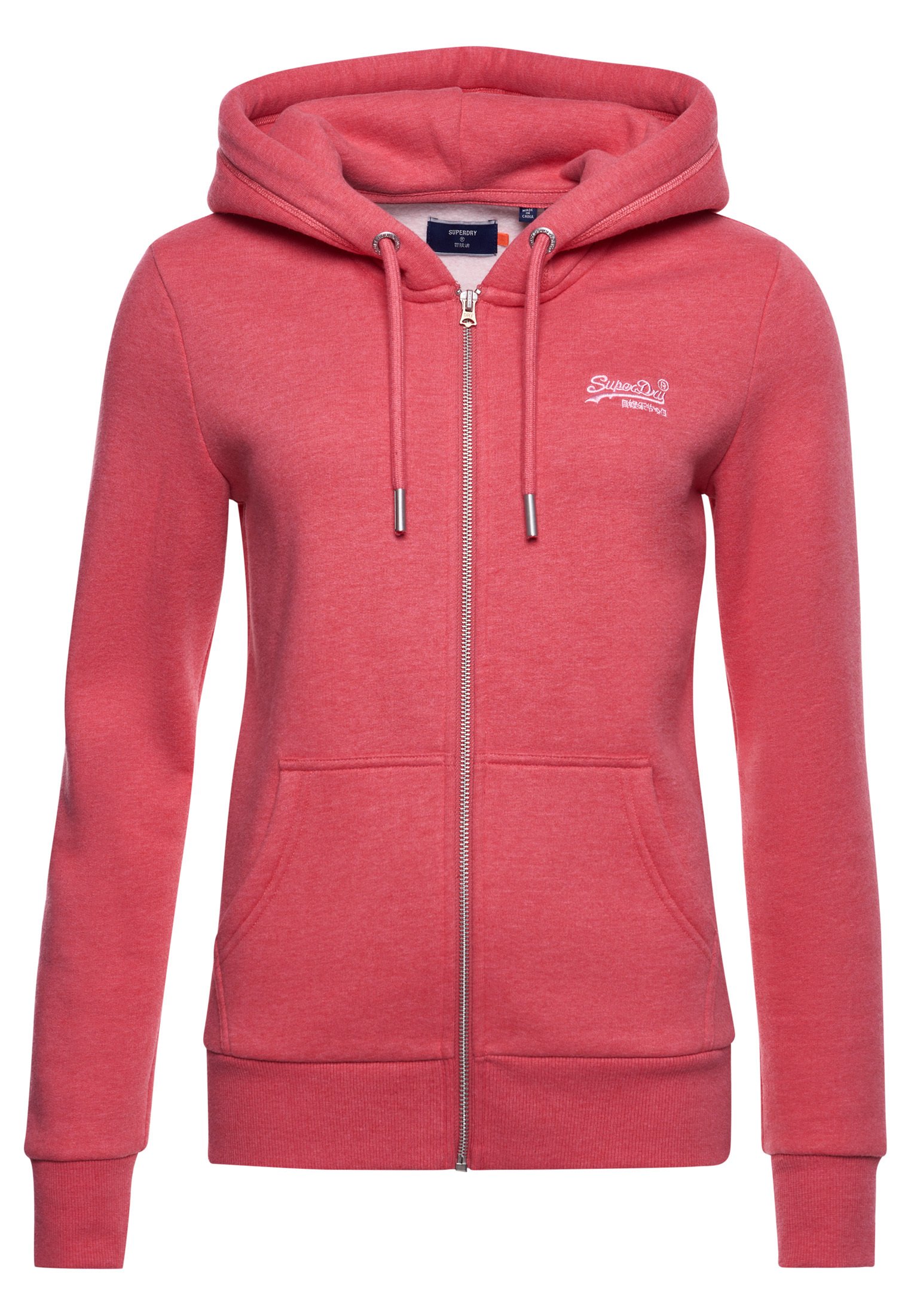 Superdry ORANGE LABEL - Sweatjacke - coral marl/koralle - Zalando.de