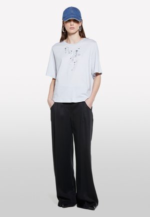 Sisley, WITH JEWEL PRINT - T-shirt con stampa - grey