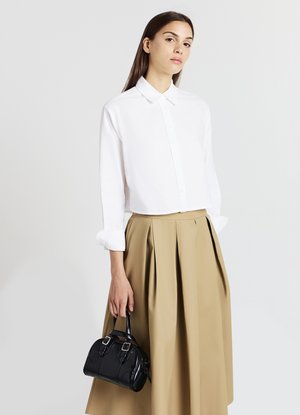 CROP - Button-down blouse - bianco ottico