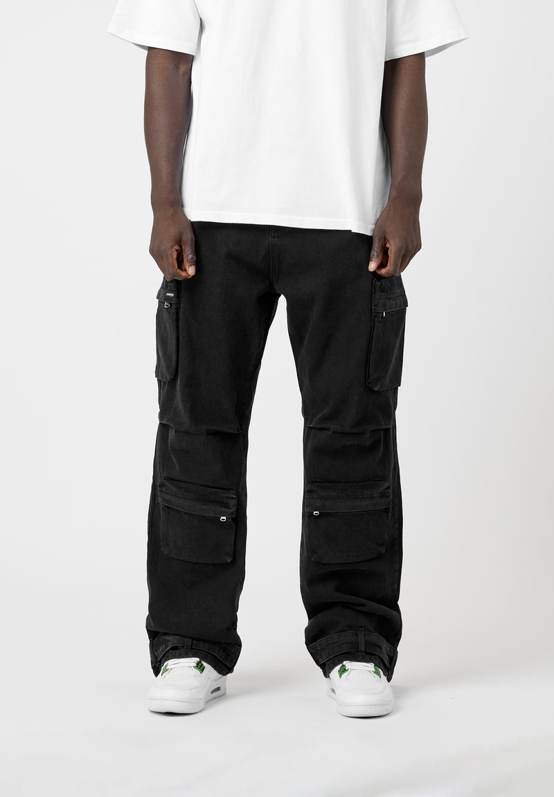 EIGHTYFIVE DENIM CARGO - Relaxed fit jeans - black/black denim ...