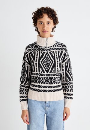 ONLFELICIA ZIP - Maglione - pumice stone/black