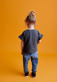 Next FRILL SHORT SLEEVE - REGULAR FIT - T-shirts print - charcoal grey