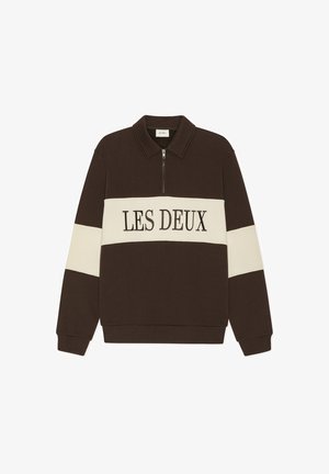 Les Deux, ZIPPER RUGBY - Суитшърт - molé brown