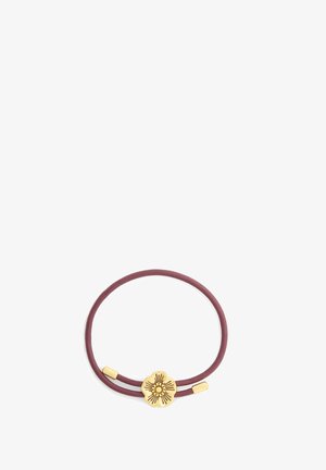 COACH, COACH SIGNATURE TEA ROSE LEATHER BRACELET - Bracelet - dark red