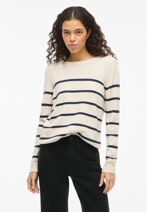 PULLOVER RUNDHALS - Maglione - super light natural melan