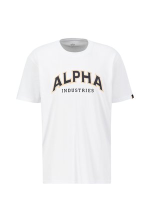 Alpha Industries, COLLEGE  - T-shirt imprimé - white