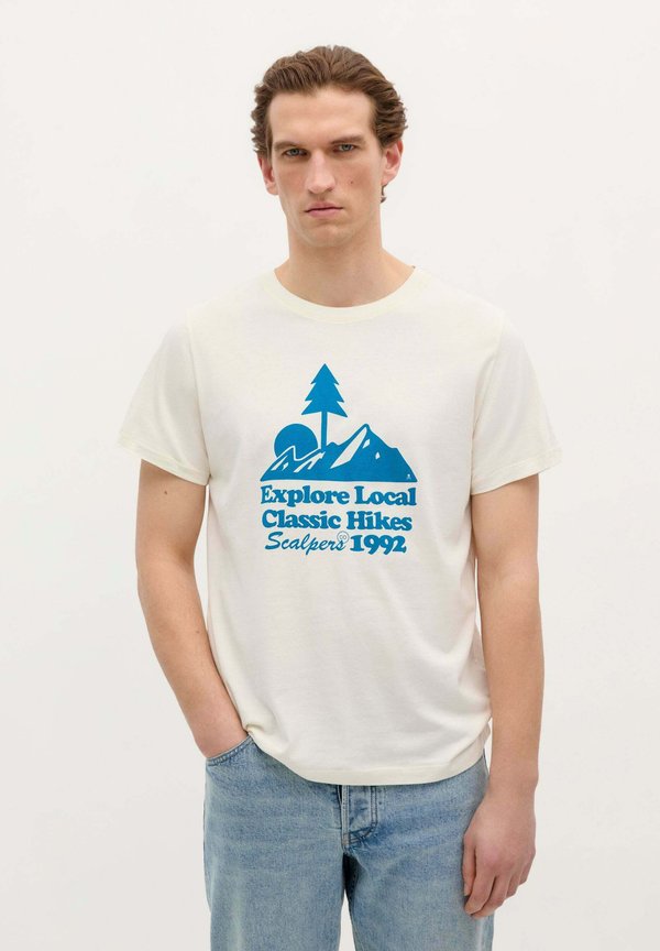 EXPLORE TEE - T-Shirt print - cream