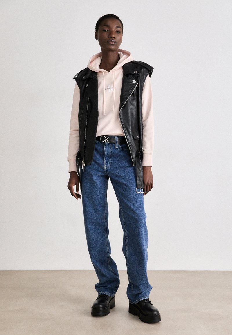 Calvin Klein Jeans FLATFORM HIGH LACE UP - Botines con cordones - triple black