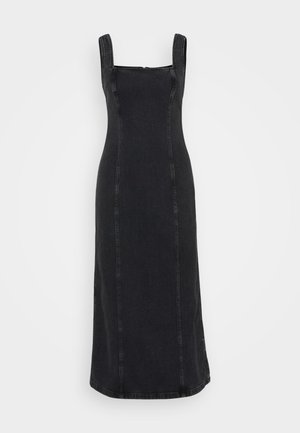 Abercrombie & Fitch MIDI DRESS - Farmerruha - black