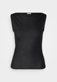 Abercrombie & Fitch CHASE SHEER DRAPED - Viršus - black