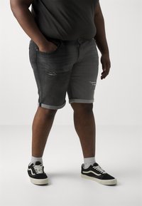 Jack & Jones JJIRICK JJICON - Jeansshort - black denim