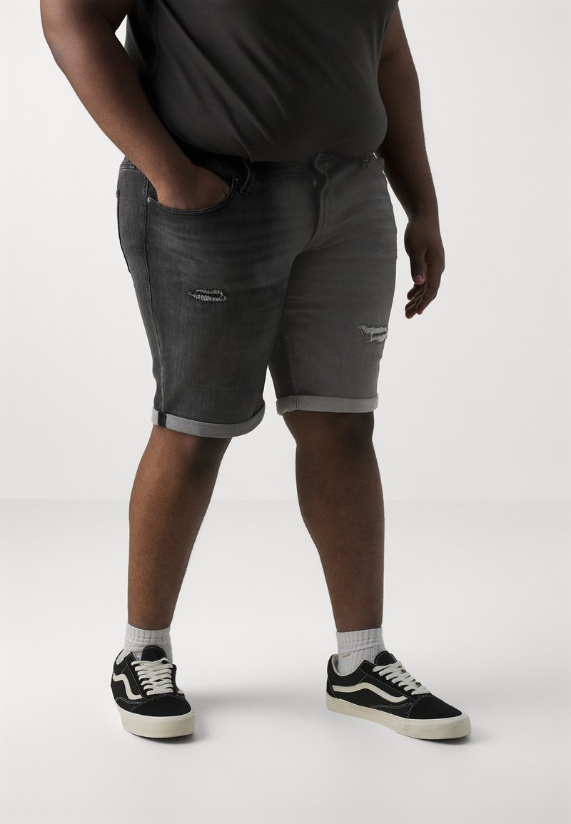 Jack & Jones JJIRICK JJICON - Jeansshort - black denim