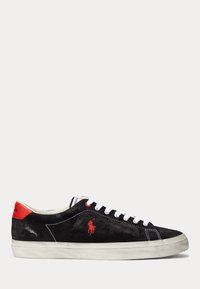 LONGWOOD DISTRESSED SUEDE SNEAKER - Baskets basses - black/red/silver
