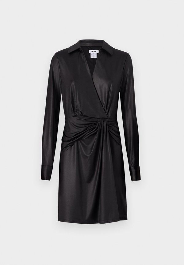 COLLARED V NECK DRAPPED DRESS - Cocktail dress / Party dress3