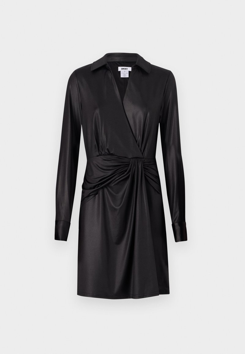dkny black silk dress Vintage DKNY Dress// 90s Black Maxi Dress// Donna Karan Black Clubbing Dress (F1)