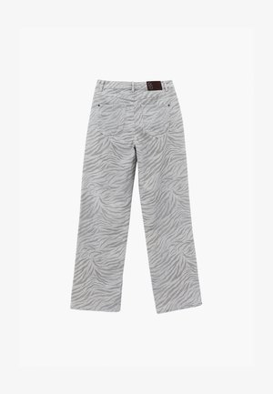 OXXO, OXXO ANIMAL PRINT HIGH WAIST STRAIGHT LEG PANTS - Relaxed fit jeans - zebra comb