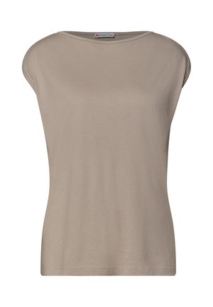 Street One, BASIC SHIRT MIT U-BOOT-AUSSCHNITT - T-shirts basic - sepia sand