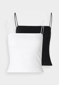 SCARLETT SHORT SINGLET 2 PACK - Linne - black/white