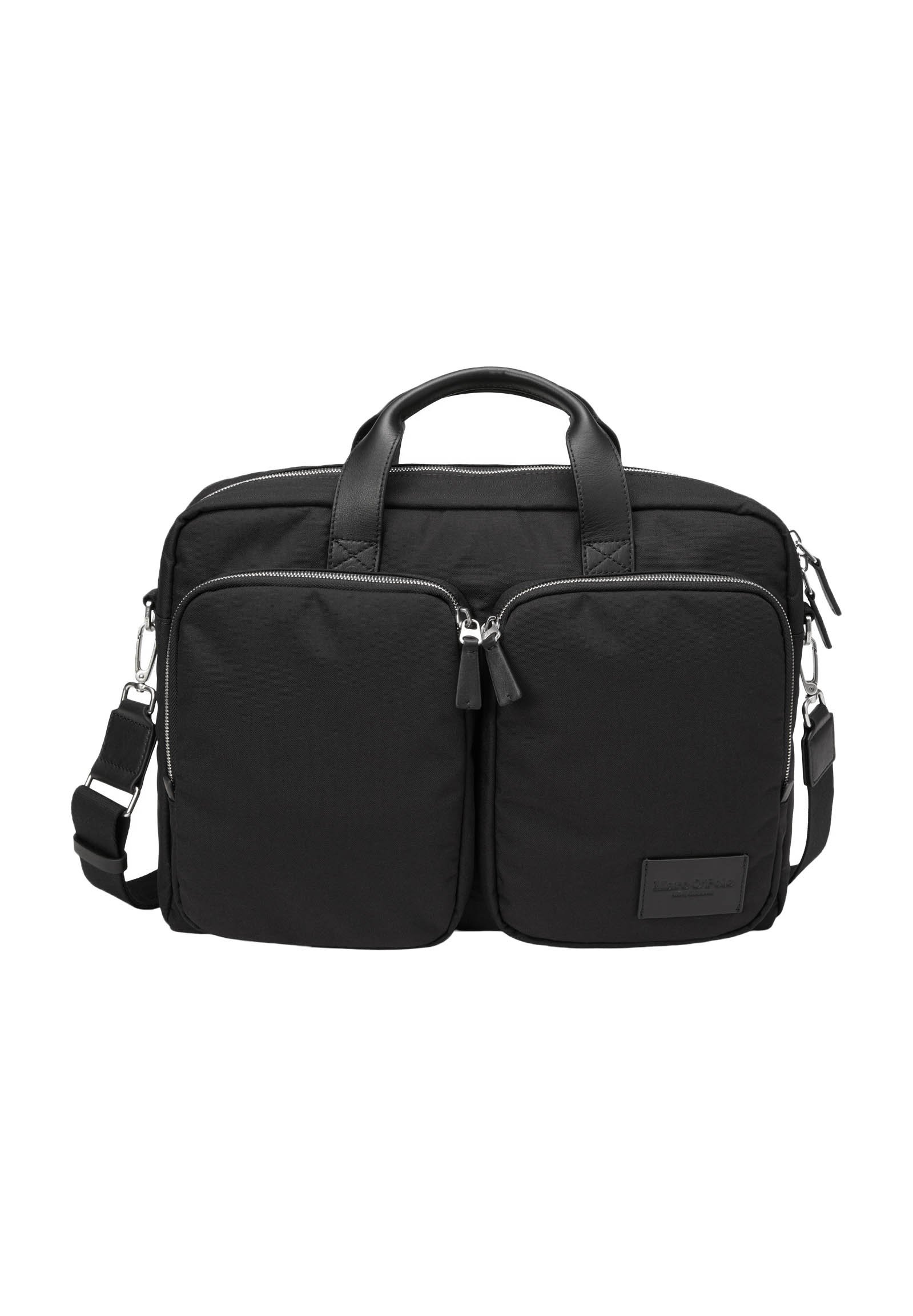 MFH Laptop Tasche Schwarz – Mit Tragegriff & Schulterriemen, 38x31x12 Cm, Mit Vielen Fächern Für Zubehör