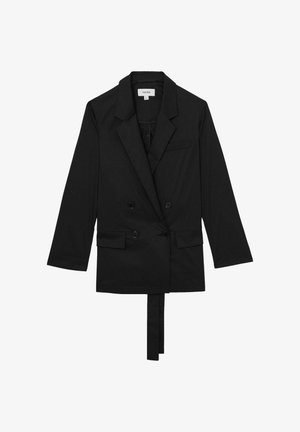 Reiss REGULAR FIT-OSBOURNE BLEND DOUBLE BREASTED BELTED - Blazer - black