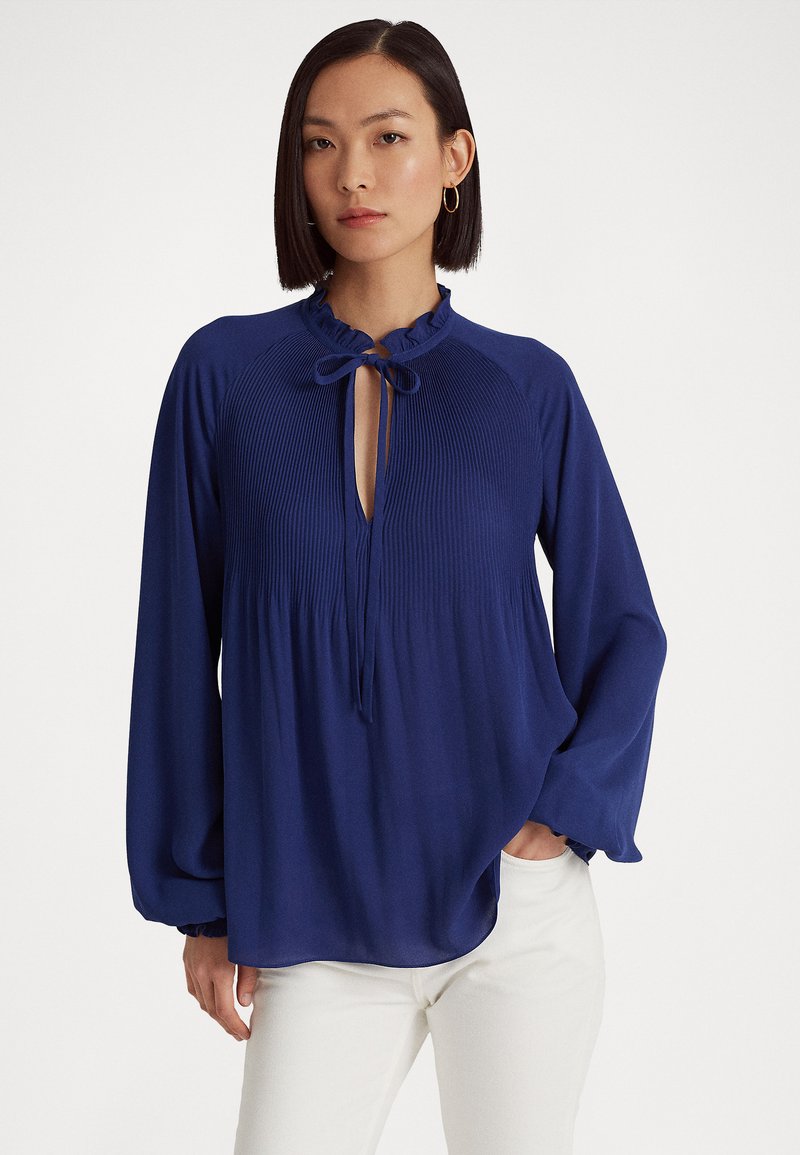Lauren Ralph Lauren VLADMITUS LONG SLEEVE BLOUSE - Bluse - blue yacht