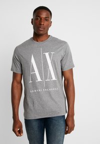 Armani Exchange - Nyomott mintás póló - grey Miniatűr kép 1