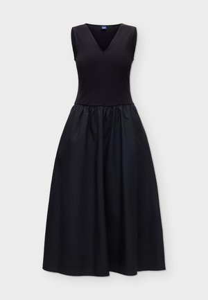 GAP, VNECK DROPWAIST MIXED MEDIA MAXI - Jurk - true black