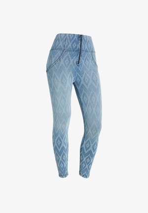 Freddy WR.UP® DENIM PUSH-UP - Skinny-Farkut - denblue aop ethnlaser blu s