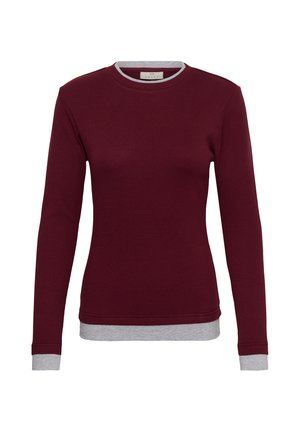 Kaffe, KAYELLINA 2-IN-1 LS T-SHIRT - T-shirt à manches longues - windsor wine