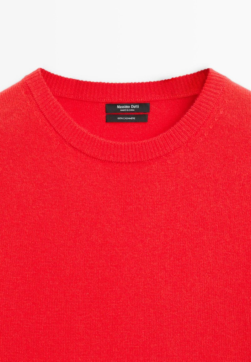Massimo Dutti KNITTED CREW NECK SWEATER Strickpullover red/rot