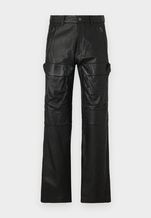 GAST UNISEX - Pantalón de cuero - black