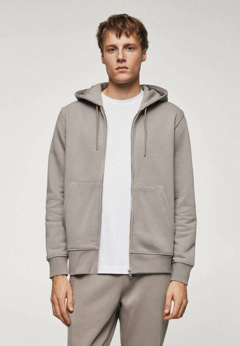 Mango BADY - Majica s kapuljačom i patentnim zatvaračem - mottled beige