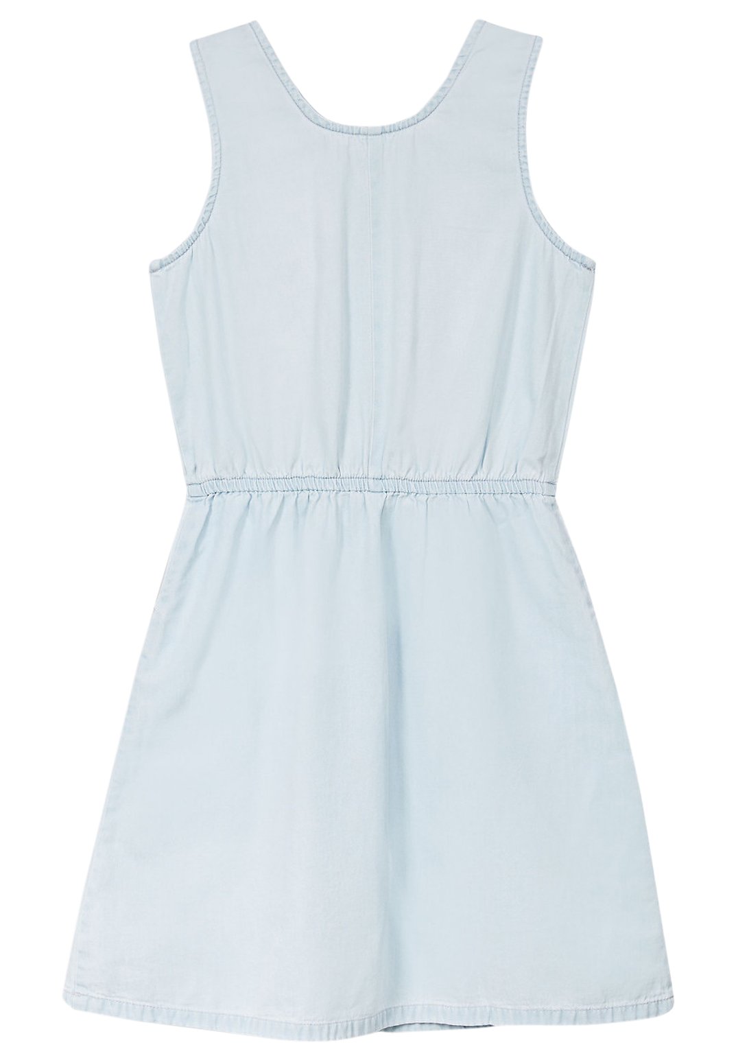 bleached denim dress