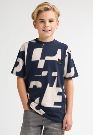 ALL-OVER MONTAÑA - T-shirt con stampa - navy blue
