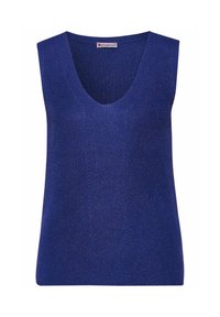 Street One Linne - mottled royal blue