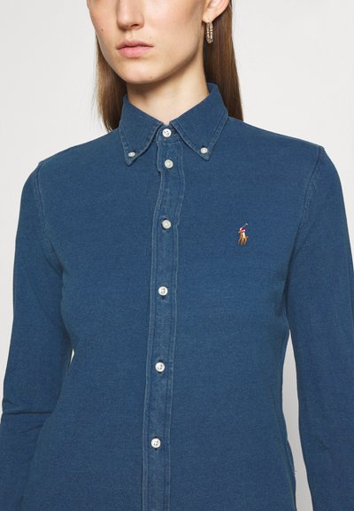 Polo Ralph Lauren HEIDI LONG SLEEVE - Blusa com botões - medium indigo