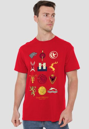 Cotton Soul, GAME OF THRONES HOUSE SIGILS - Print T-shirt - red