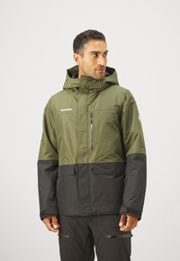 Mammut FALL LINE THERMO HOODED JACKET MEN - Jachetă schi - dark marsh/black