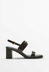 Massimo Dutti Korolliset sandaalit - brown