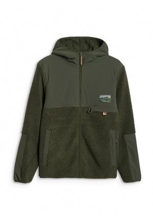 4F, 4F POLAR SHERPA REGULAR Z KAPTUREM MĘSKI - Fleecejacke - khaki