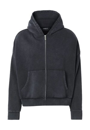FAVELA, BASIC FRONTZIP - Sudadera con cremallera - black washed