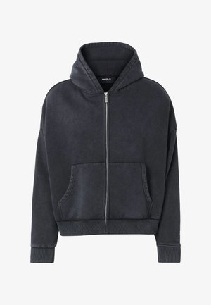 FAVELA, BASIC FRONTZIP - Sudadera con cremallera - black washed