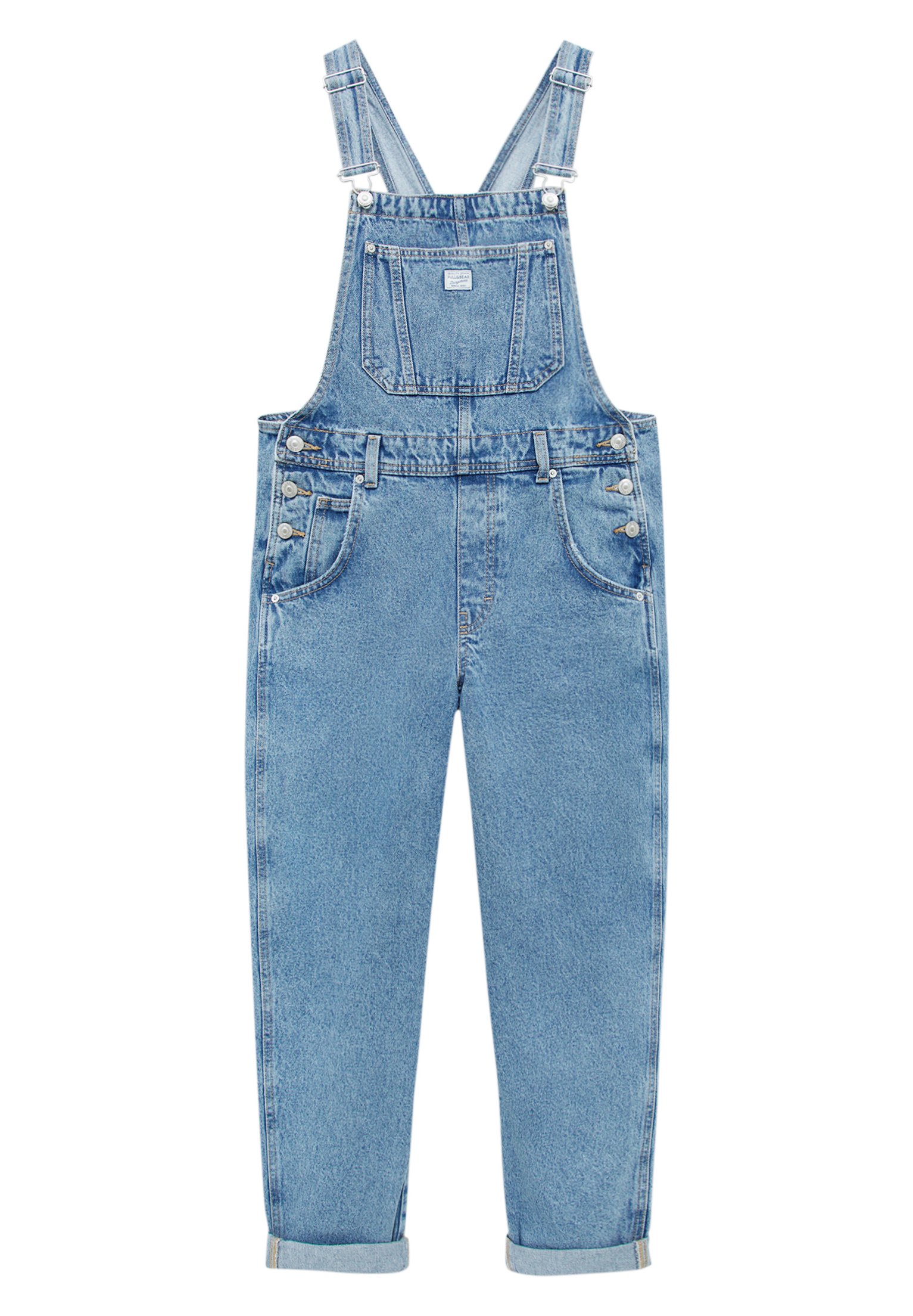 PULL\u0026BEAR Tuinbroek - stone blue denim/Blauw denim/bluedenim - Zalando.nl