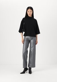 JDY JDYGEGGO LIFE 3/4 HIGHNECK JRS DIA - Camicetta - black
