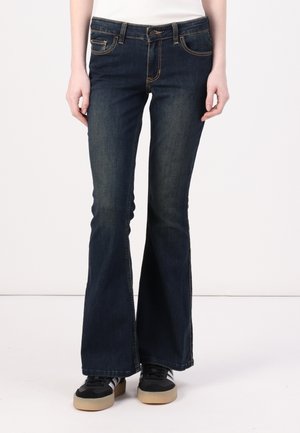 Flared Jeans - dark-blue denim