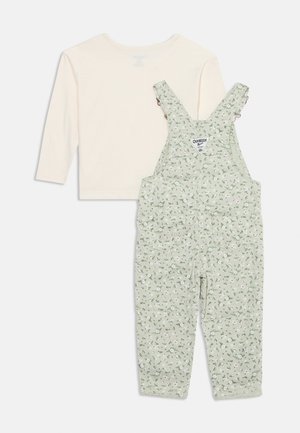 OshKosh PANT SET - Блуза с дълги ръкави - light green/white